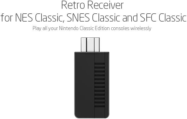 8Bitdo Retro Receiver Classic Mini for SNES Classic and NES Classic (Bluetooth) (Electronic Games) Single
