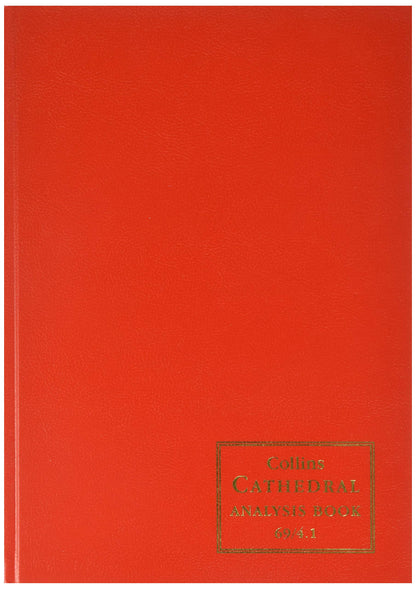 Collins Cathedral Analysis Book 4 Cash Columns 96 Pages 811104/9, Red