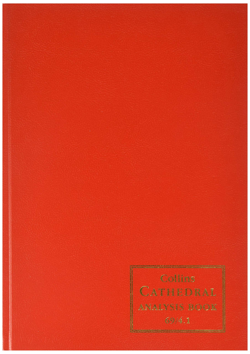 Collins Cathedral Analysis Book 4 Cash Columns 96 Pages 811104/9, Red