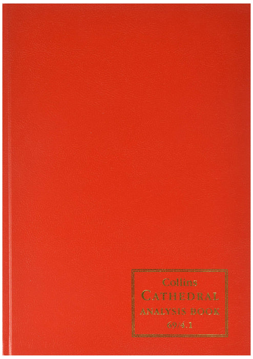 Collins Cathedral Analysis Book 4 Cash Columns 96 Pages 811104/9, Red