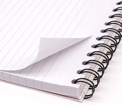Pukka Pad, Shortie Writing Pad 3-Pack – 23.5 x 17.8cm – Wire Head-Bound Notebook with 8mm Lines on 80GSM White Paper with Perforated Edges for Easy Removal – 240 Pages