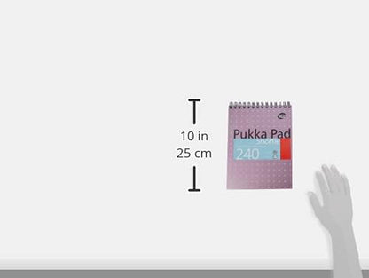 Pukka Pad, Shortie Writing Pad 3-Pack – 23.5 x 17.8cm – Wire Head-Bound Notebook with 8mm Lines on 80GSM White Paper with Perforated Edges for Easy Removal – 240 Pages