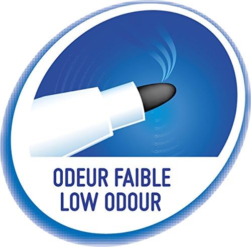 BIC Velleda 1751 ECOlutions Whiteboard Pens, Black, Box of 12 - Low-Odor Erasable Pens for Office or School