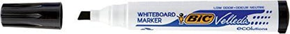 BIC Velleda 1751 ECOlutions Whiteboard Pens, Black, Box of 12 - Low-Odor Erasable Pens for Office or School