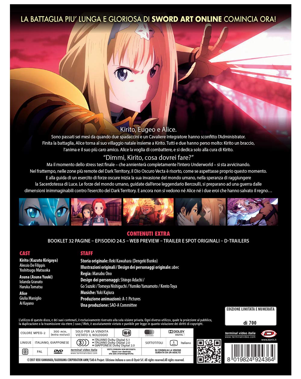 Sword Art Online Alicization War Of Underworld - Ltd. Box -01 (Eps. 01-12) (3 Blu-Ray