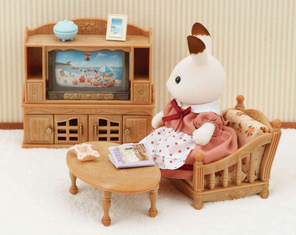 Sylvanian Families Comfy Living Room Set & 5338 Children's Bedroom Set, Multicolor