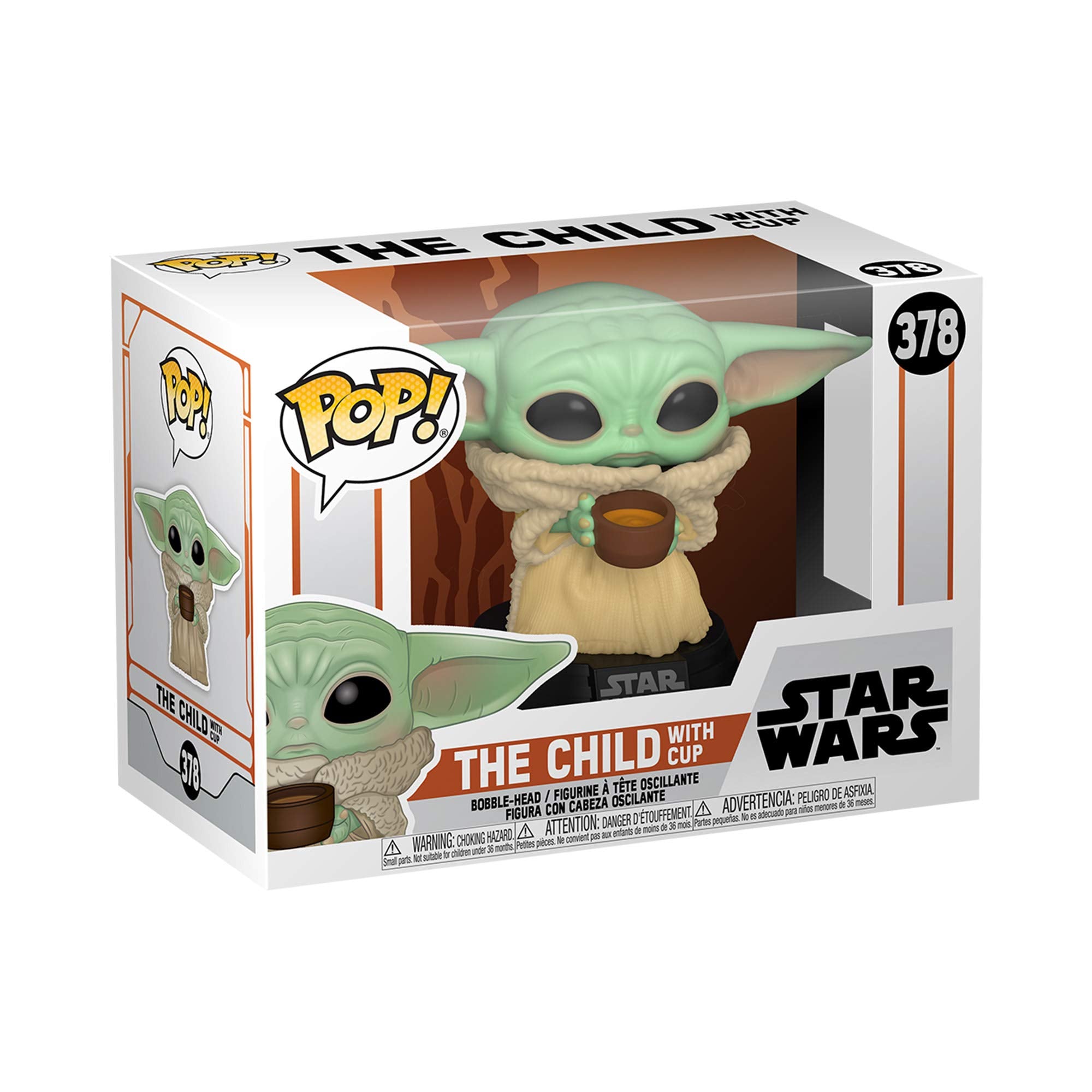 Funko POP! Star Wars: the Mandalorian-Grogu (the Child, Baby Yoda) With Cup - Collectable Vinyl Figure - Gift Idea - Official Merchandise - Toys for Kids & Adults - TV Fans