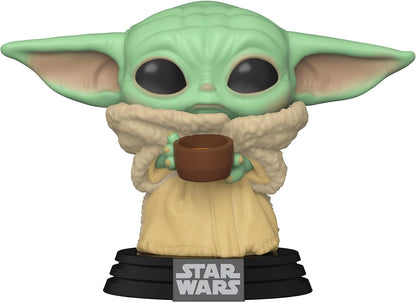 Funko POP! Star Wars: the Mandalorian-Grogu (the Child, Baby Yoda) With Cup - Collectable Vinyl Figure - Gift Idea - Official Merchandise - Toys for Kids & Adults - TV Fans