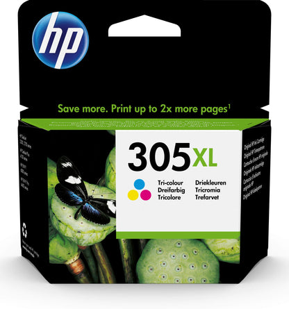 HP 3YM63AE 305XL High Yield Original Ink Cartridge, Tri-color, Pack of 1