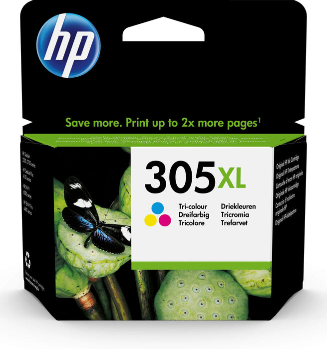 HP 3YM63AE 305XL High Yield Original Ink Cartridge, Tri-color, Pack of 1