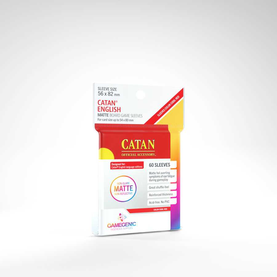 GAMEGEN!C - Matte Catan-Sized Sleeves 56 x 82 mm (50), Colour Clear (GGS10073ML