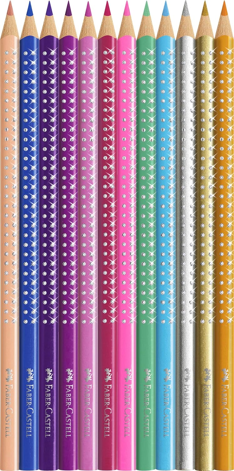 Faber-Castell Sparkle Colour Pencils - Tin of 12