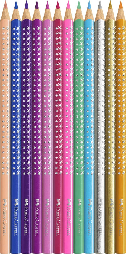 Faber-Castell Sparkle Colour Pencils - Tin of 12