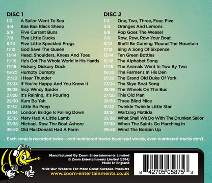 40 Karaoke Favourites For Kids (With And Without Lead Vocals) - Double CD+G Set From Zoom Karaoke