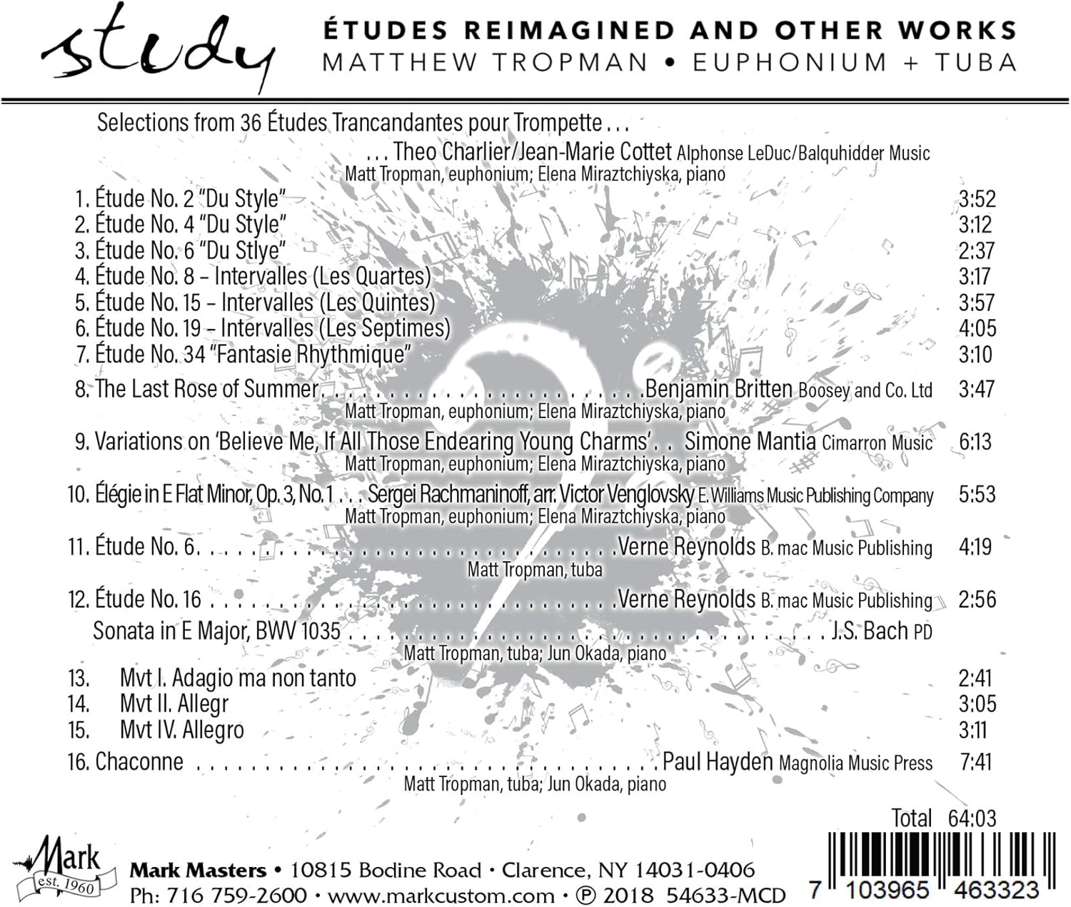 Matthew Tropman / Elena Miraztchiyska / Jun Okada - Study