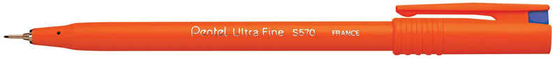 Pentel S570 Ultra Fine Pen Plastic 0.6mm Tip 0.3mm Line Blue Ref S570-C