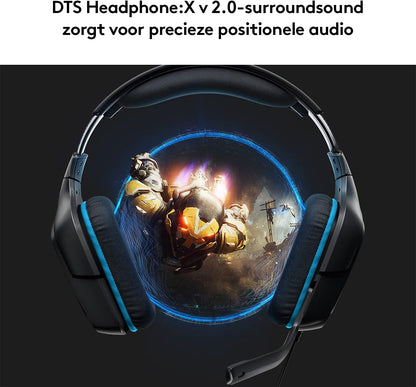 Logitech G432 kabelgebundenes Gaming-Headset, 7.1 Surround Sound, DTS Headphone:X 2.0, Bügelmikrofon mit Flip-Stummschaltung, Ohrpolster mit Kunstleder, PC/Mac/Xbox One/PS4/Nintendo Switch - Schwarz