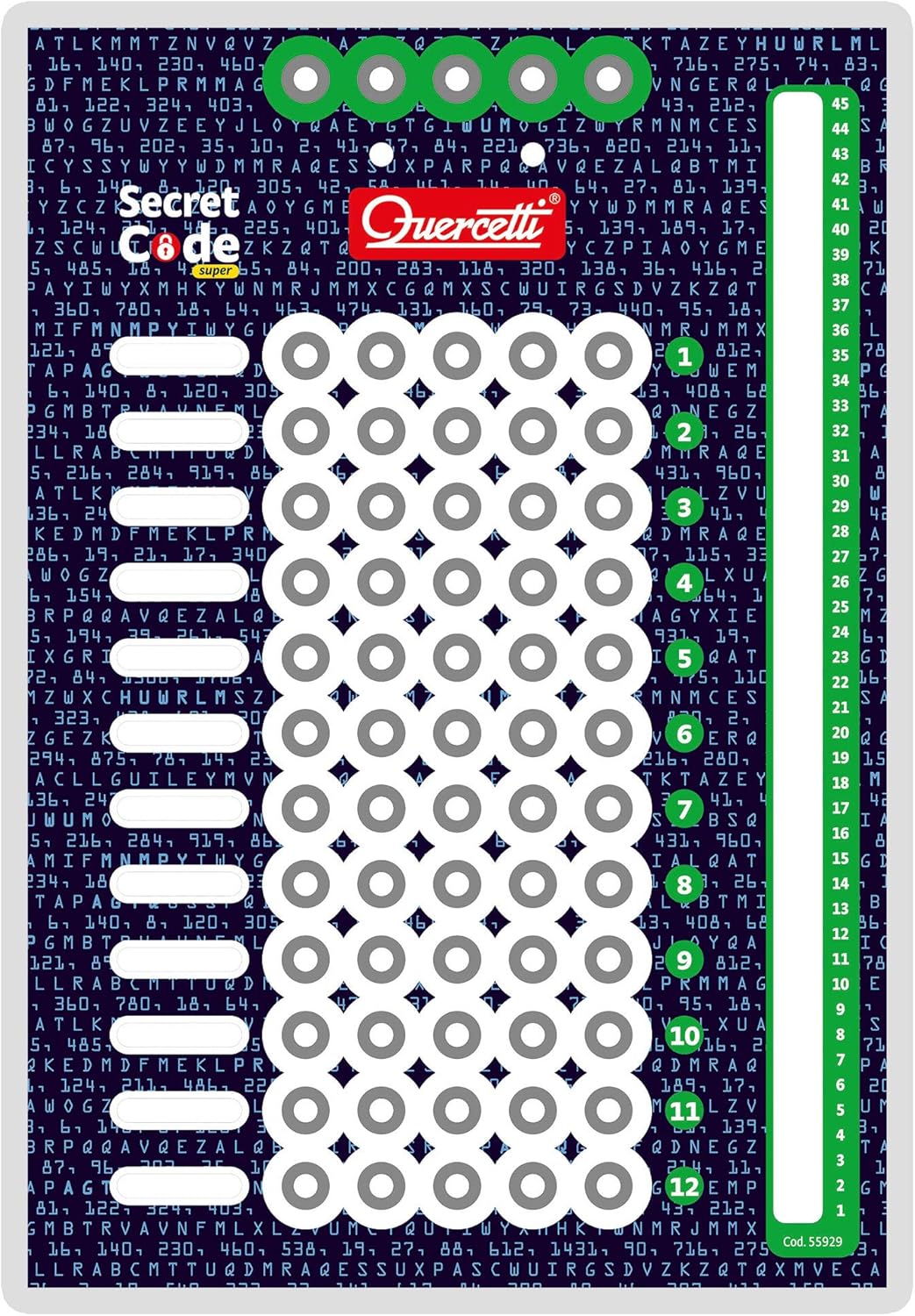 Quercetti - 1001 Secret Code - Educational Toy Board Game for kids - Cracking Game