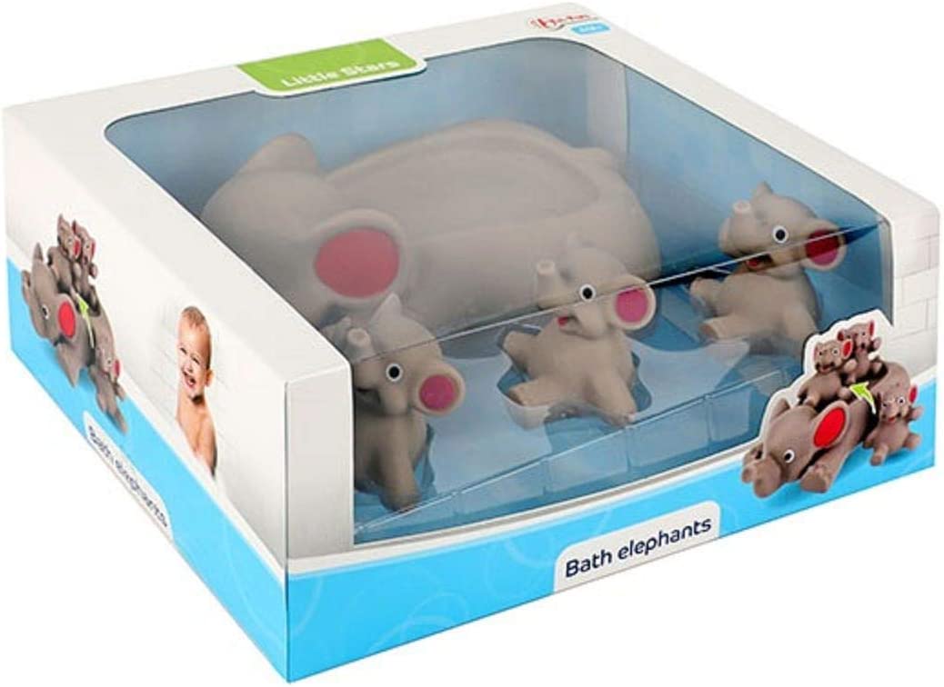 LITTLE STARS Big Bath Elephant +Little Elephants No Aplica Juguetes de baño, Multicolor (71750B
