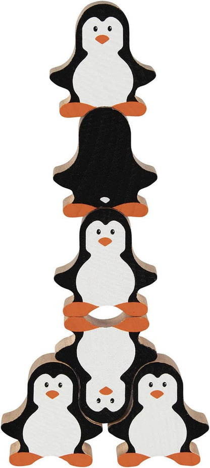 Goki 58683 Penguin Set Stacking and Fit Toys, Multi-Coloured (Multi-Coloured