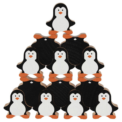Goki 58683 Penguin Set Stacking and Fit Toys, Multi-Coloured (Multi-Coloured
