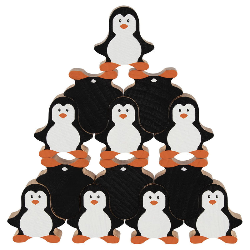 Goki 58683 Penguin Set Stacking and Fit Toys, Multi-Coloured (Multi-Coloured