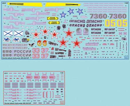 Zvezda 1:48 MIL Mi-24V/VP(HIND) Combat Helicopter, maqueta de construcción de plástico, Kit de Montaje, réplica Detallada, Multicolor (4823