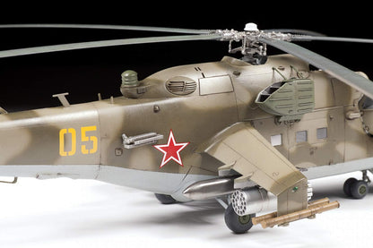 Zvezda 1:48 MIL Mi-24V/VP(HIND) Combat Helicopter, maqueta de construcción de plástico, Kit de Montaje, réplica Detallada, Multicolor (4823