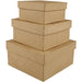 Creativ 10+12 5+15 cm Papier Mache Square Boxes 3 Assorted