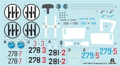 Italeri 1290 1:72 S. 79 Sparviero - Model Making, Kit, Stand Model Making, Crafts, Hobby, Gluing, Plastic Kit, True to Detail