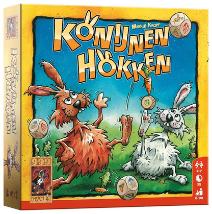 999 Games - Rabbit houses Dice Game - from 8 years old - One of the best games of 2019 - Markus Kropf - Push your luck - for 2 to 7 players - 999-KON01, multi-colored