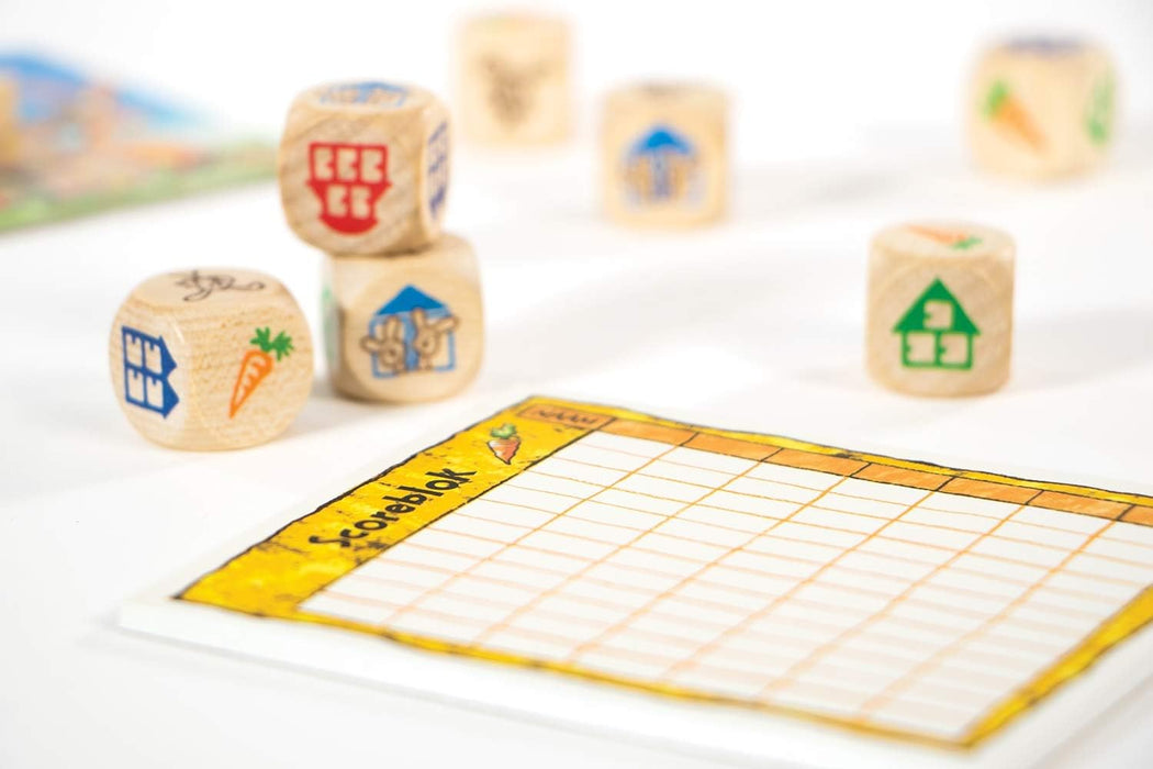 999 Games - Rabbit houses Dice Game - from 8 years old - One of the best games of 2019 - Markus Kropf - Push your luck - for 2 to 7 players - 999-KON01, multi-colored