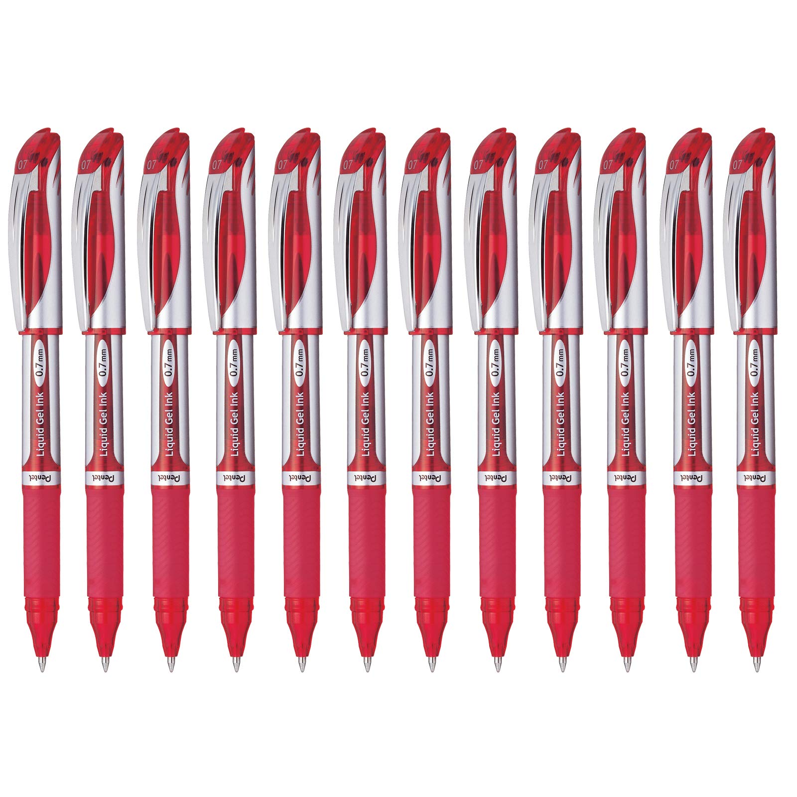 Pentel Energel XM 0.7mm Tip Gel pen - Red (Pack of 12