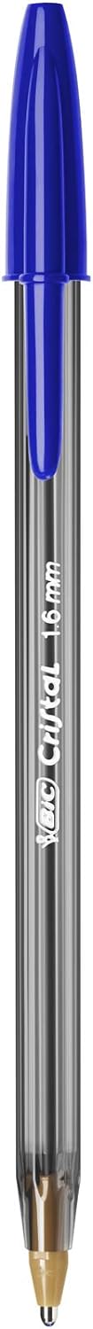 Bic Cristal Multicolour Ballpoint Pens With Wide Tip (1.6mm) Pens For Colourful Writing In Assorted Colours, Pack Of 30