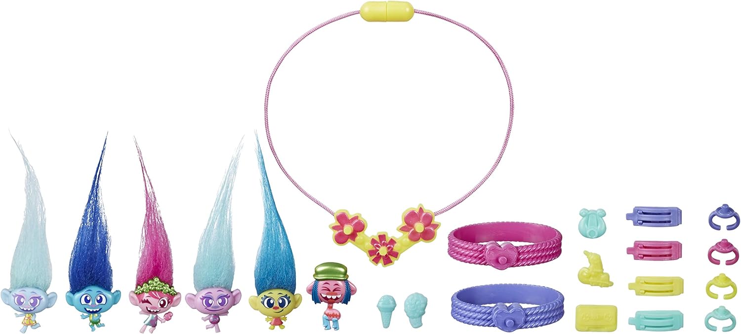 DreamWorks Trolls World Tour - Tiny Dancers Greatest Hits - 6 Collector Figurines - Kids Toys - Ages 4+
