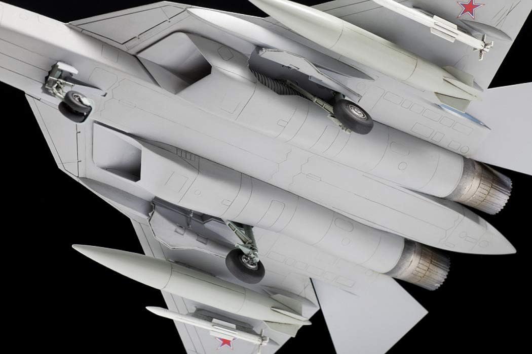 Zvezda 7319 SU-57 500787319-1:72 Sukhoi SU-57-Plastic Construction Model Kit-Assembly-for Beginners-Detailed, Unvarnished