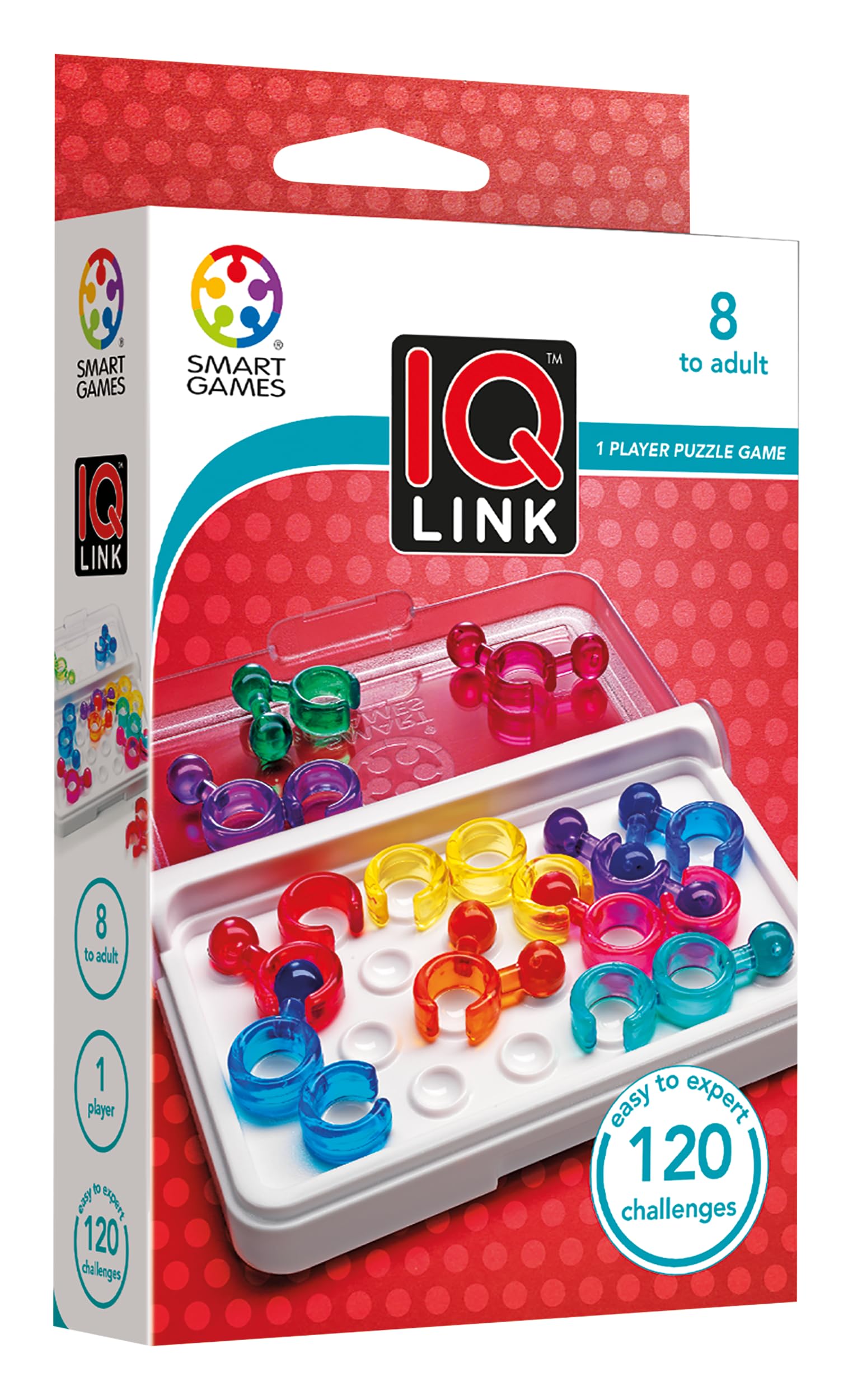 Smart Games - IQ Link, Puzzle Game with 120 Challenges, 8+ Years Modern