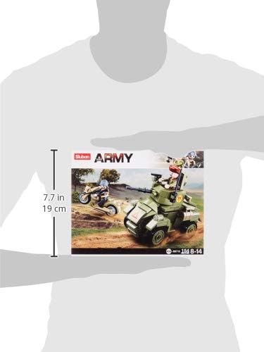 Sluban-M38-B0710 UK Army-MK2 Wheeled Armored Vehicle, Multicolor, Large (M38-B0710