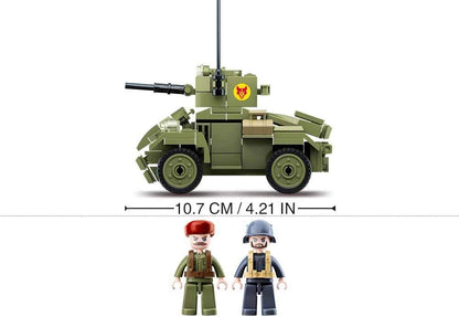 Sluban-M38-B0710 UK Army-MK2 Wheeled Armored Vehicle, Multicolor, Large (M38-B0710