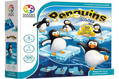 smart games - Penguins on Ice, Puzzle Game with 100 Challenges, 6+ Years
