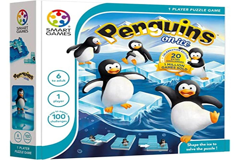smart games - Penguins on Ice, Puzzle Game with 100 Challenges, 6+ Years