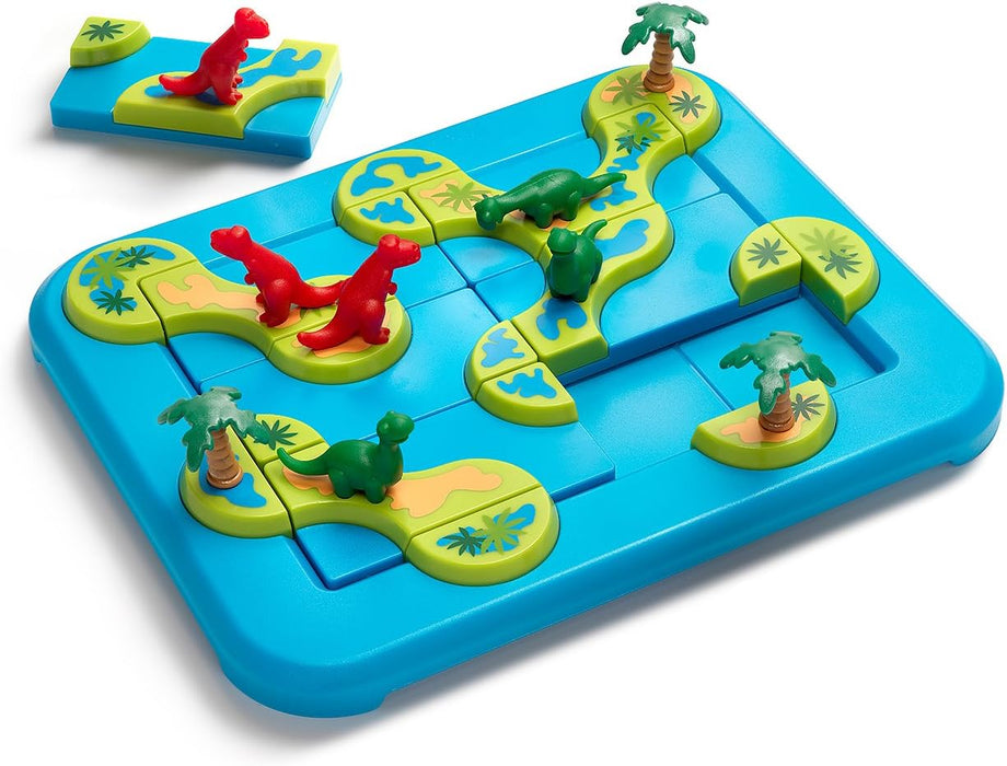 smart games - Dinosaurs Mystic Islands, Puzzle Game with 80 Challenges, 6+ Years, 24 x 24 x 6 cm (LxWxH