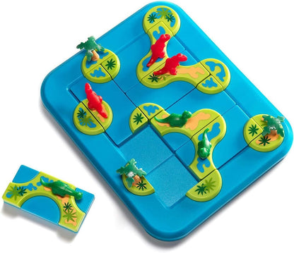 smart games - Dinosaurs Mystic Islands, Puzzle Game with 80 Challenges, 6+ Years, 24 x 24 x 6 cm (LxWxH