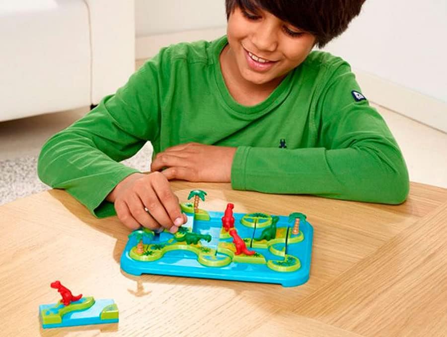 smart games - Dinosaurs Mystic Islands, Puzzle Game with 80 Challenges, 6+ Years, 24 x 24 x 6 cm (LxWxH