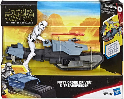 Star Wars Galaxy of Adventures First Order Driver and Treadspeeder 5-Inch Scale Figure and Vehicle Toy 2-Pack with Fun Blaster Feature