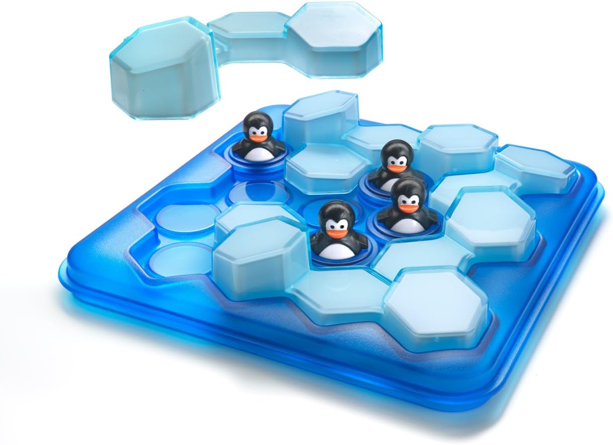 SmartGames Penguins Pool Party Travel Game with 60 Challenges for Ages 6 - Adult