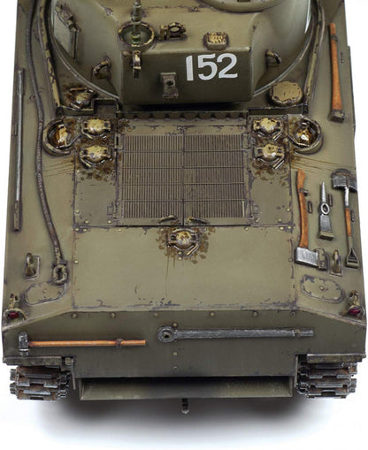 Zvezda 530003702 1:35 M4A2 Sherman (75 mm) Medium US WWII Model Kit, Plastic Construction Kit, Assembly Kit for Assembly, Detailed Replica