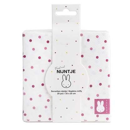 Servetten Nijntje Roze 20st.