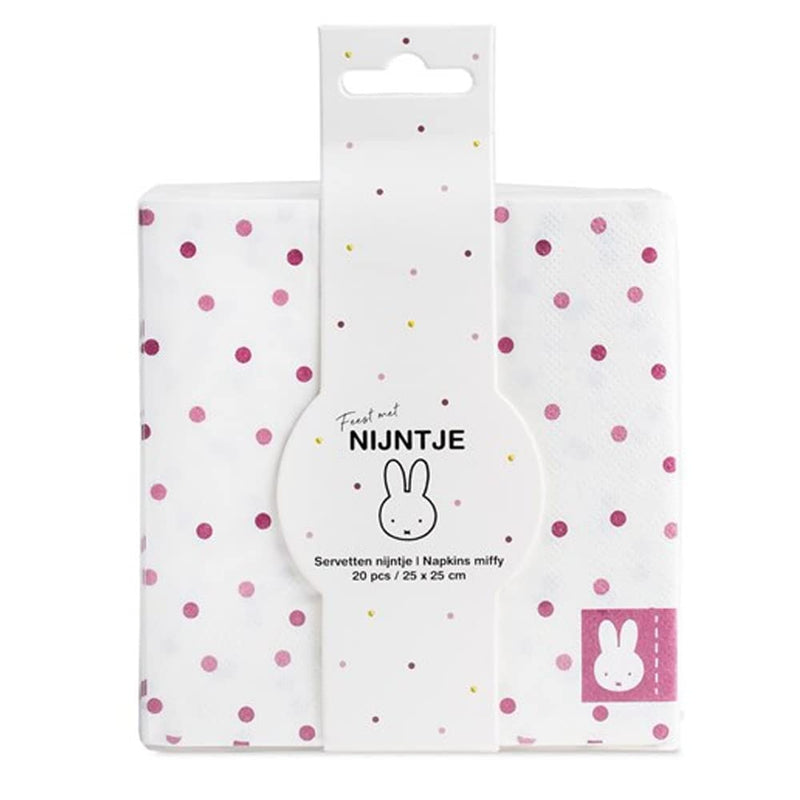 Servetten Nijntje Roze 20st.