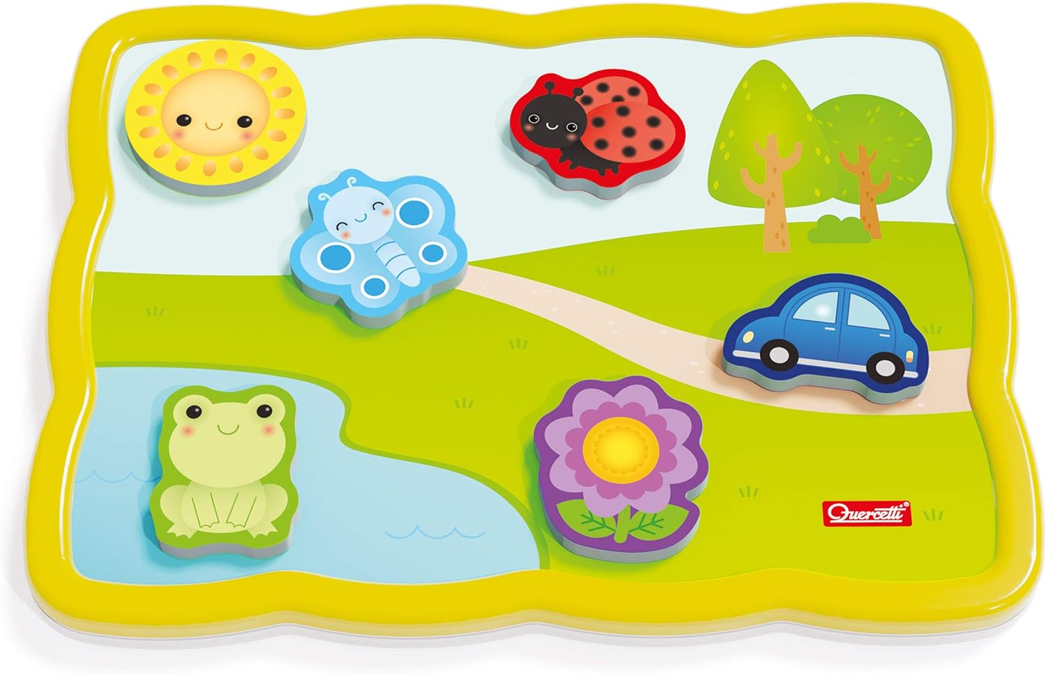 Quercetti - 0231 Smart Puzzle First Words & Colours Shapes & Colours